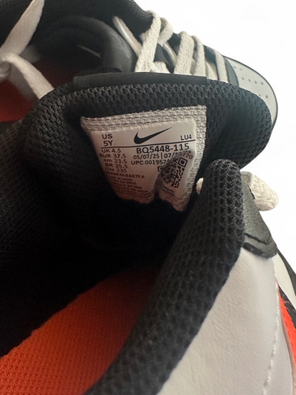 Nike Court Borough Low 2 Sneakers Size 5 Youth/ US 6.5 Women’s/ EU 37.5 (NEW) - Picture 11 of 12
